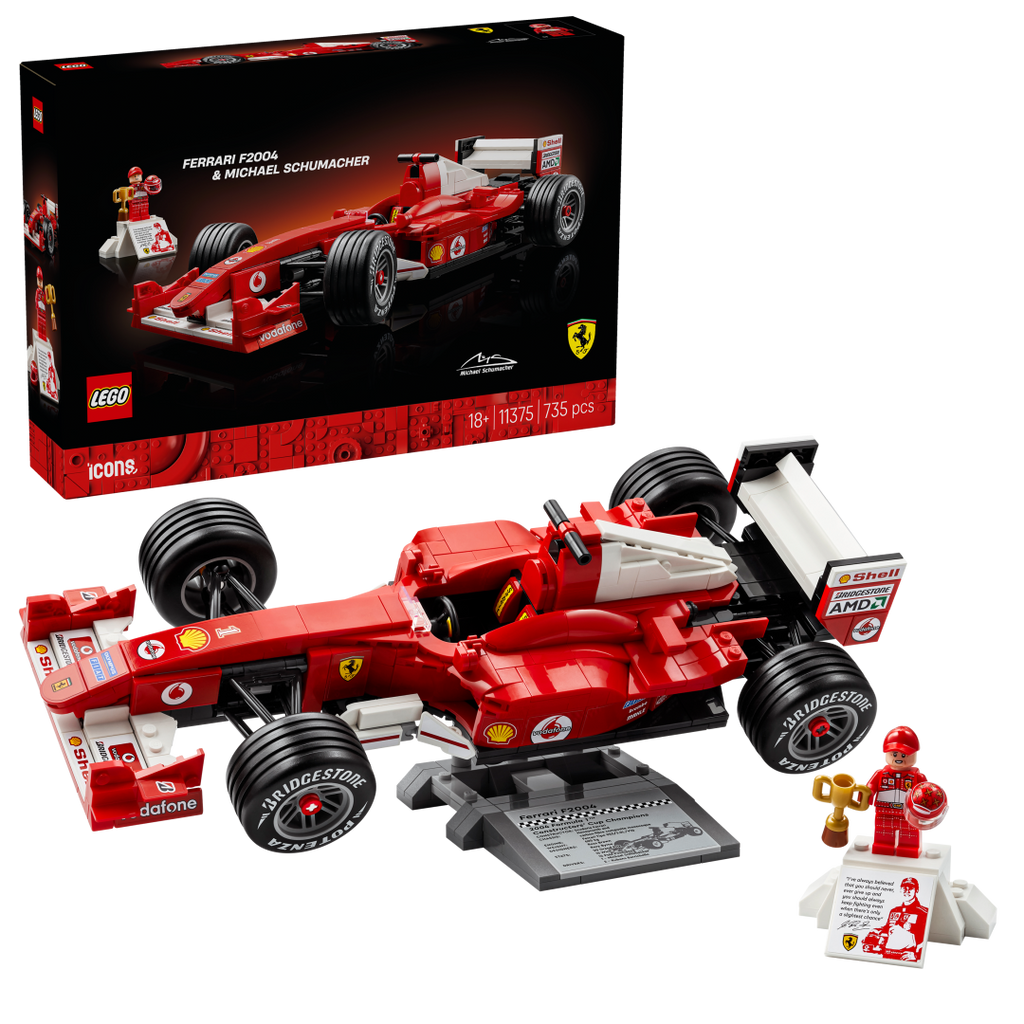 LEGO ICONS Ferrari F2004 & Michael Schumacher Set 11375
