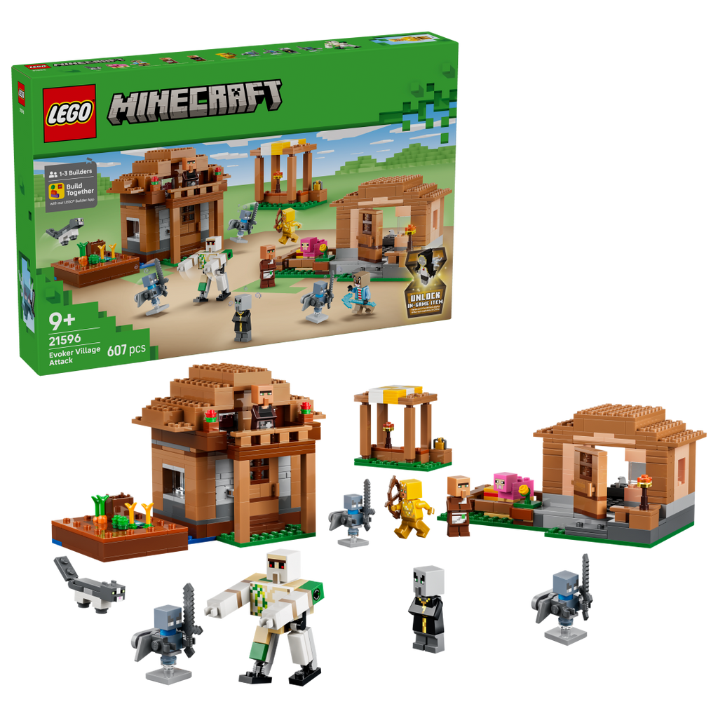 LEGO Minecraft Evoker Village Attack Set 21596