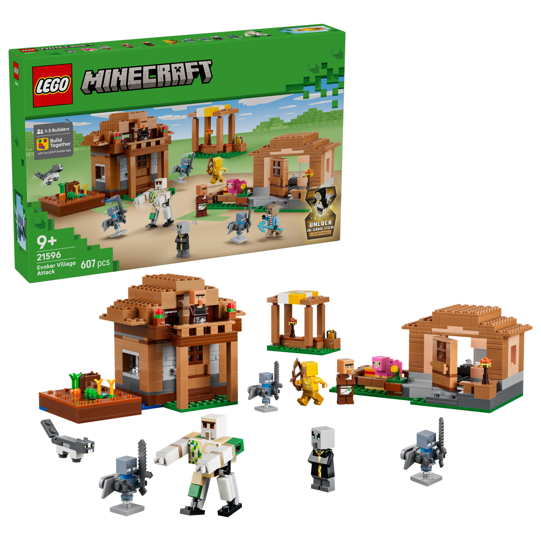 LEGO Minecraft Evoker Village Attack Set 21596