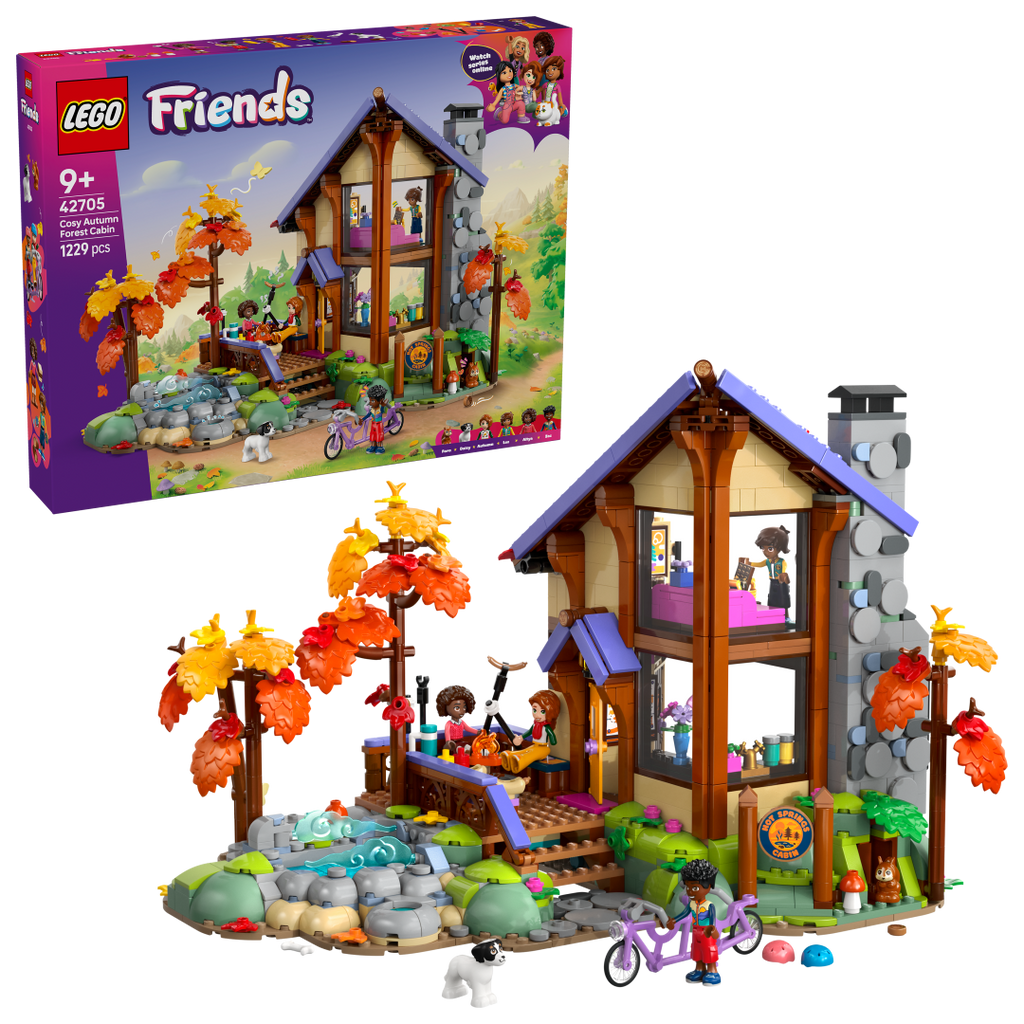 LEGO Friends Cozy Fall Forest Cabin Set 42705