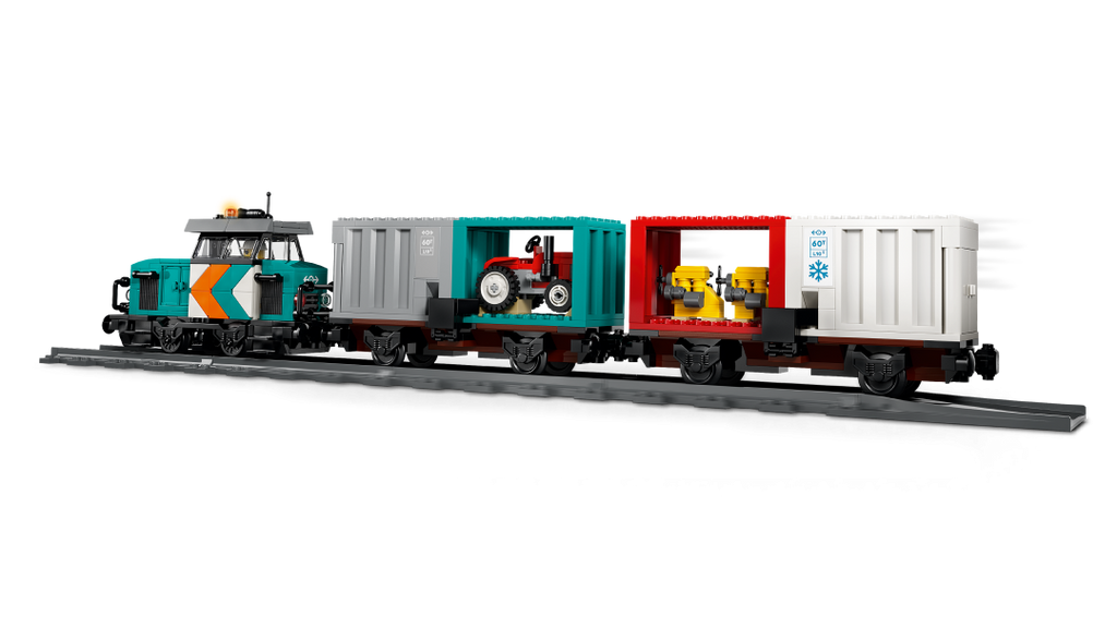 LEGO City Harbor Freight Train with Crane & Truck Set 60509