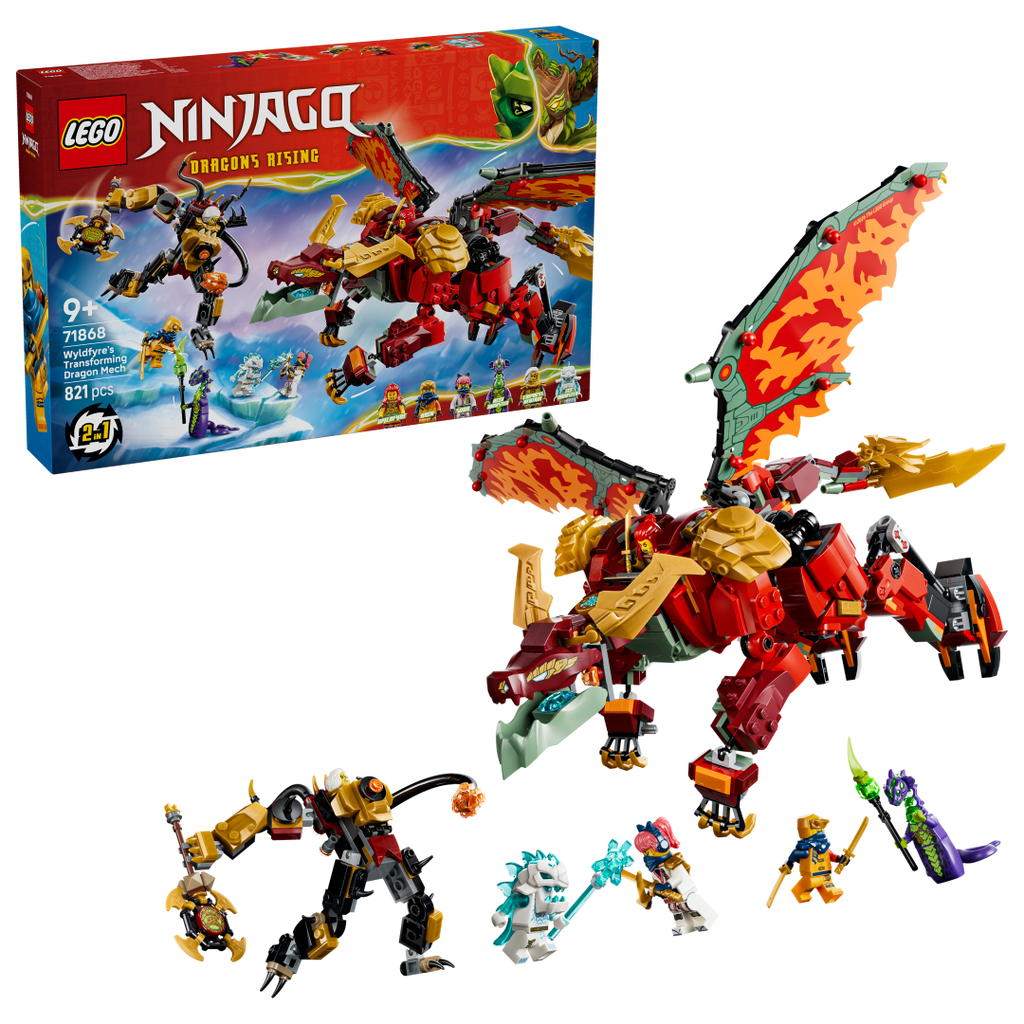 LEGO NINJAGO Wyldfyre's Transforming Dragon Mech Set 71868