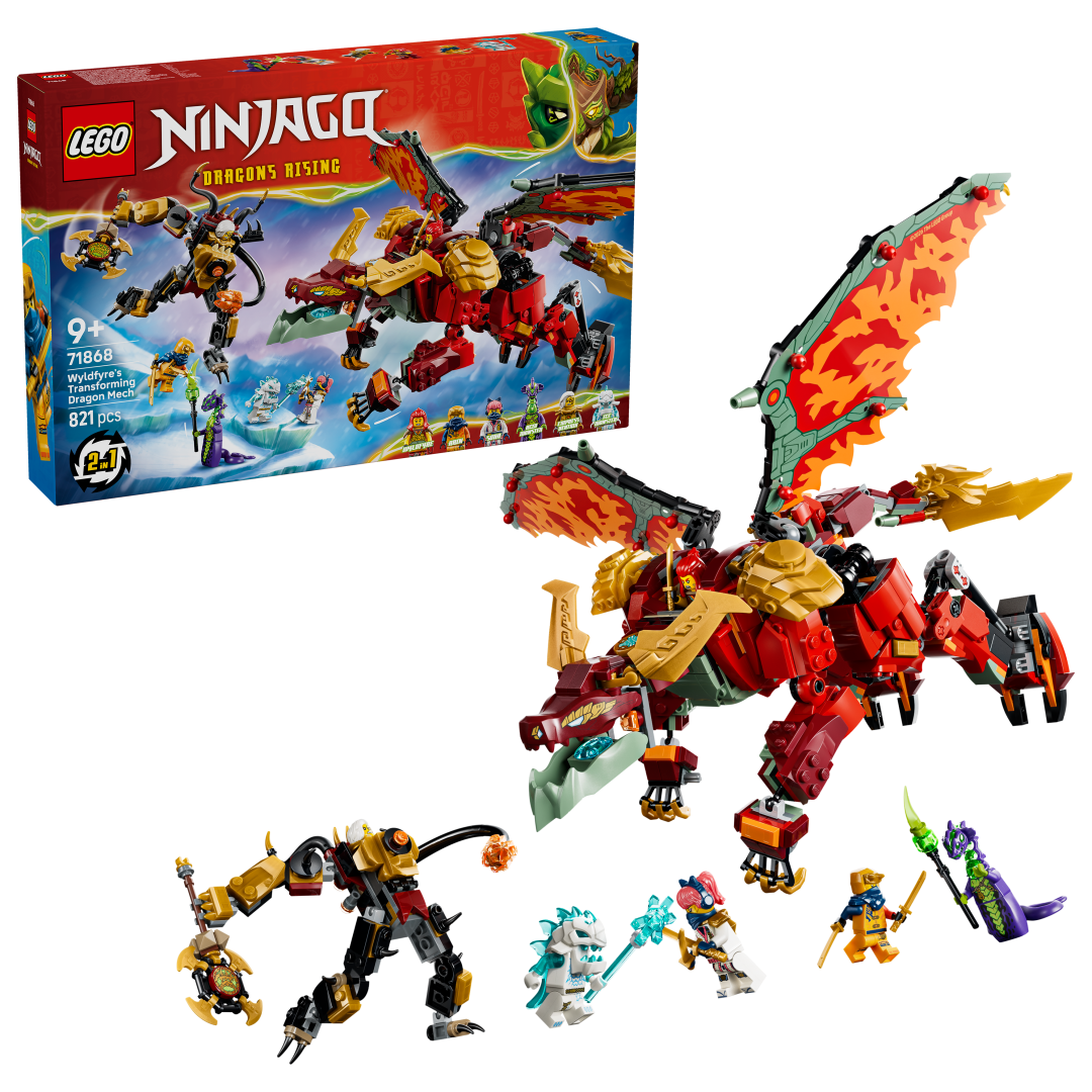 LEGO NINJAGO Wyldfyre's Transforming Dragon Mech Set 71868