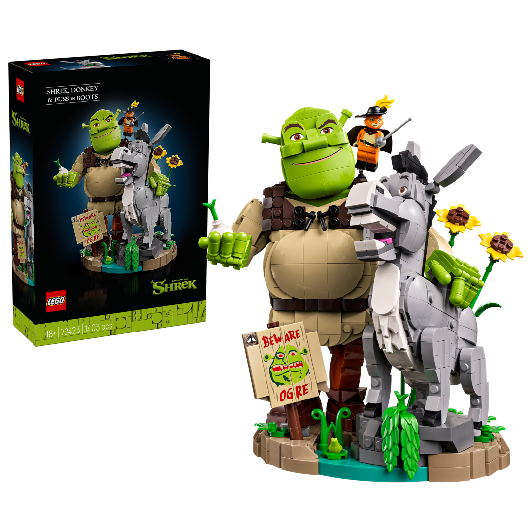 LEGO ICONS Shrek, Donkey & Puss in Boots Set 72423