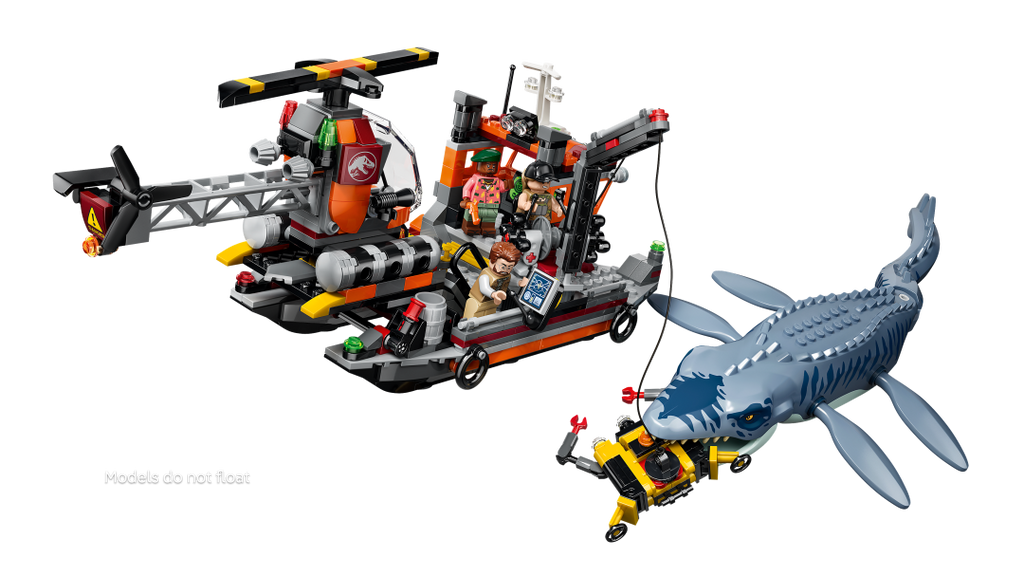 LEGO Jurassic World Mosasaurus Dinosaur Boat Attack Set 77983