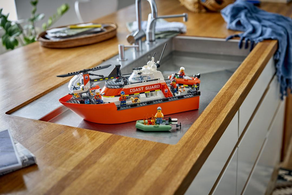 LEGO City Coast Guard Rescue Boat & Helicopter Set 60504
