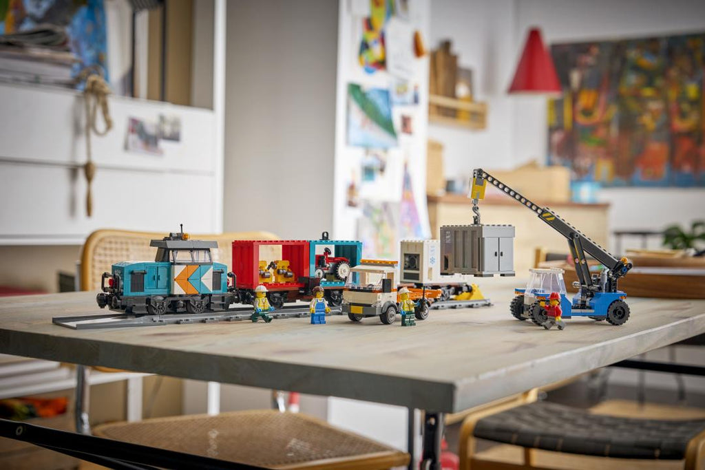 LEGO City Harbor Freight Train with Crane & Truck Set 60509