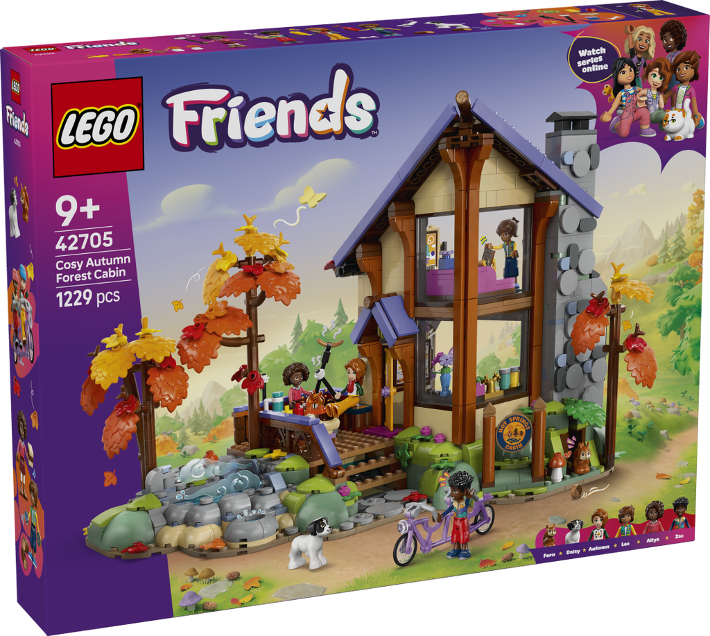 LEGO Friends Cozy Fall Forest Cabin Set 42705