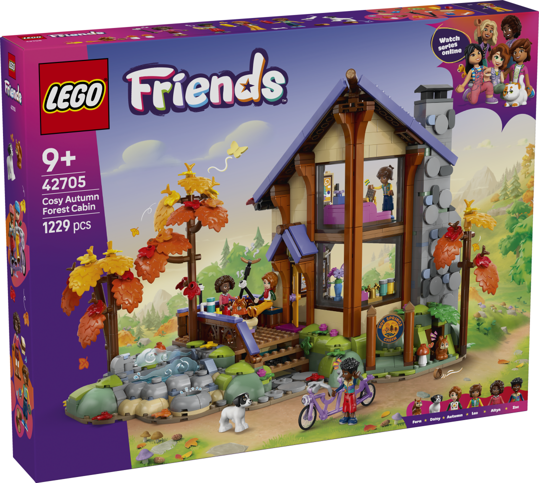 LEGO Friends Cozy Fall Forest Cabin Set 42705