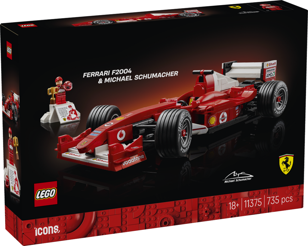 LEGO ICONS Ferrari F2004 & Michael Schumacher Set 11375