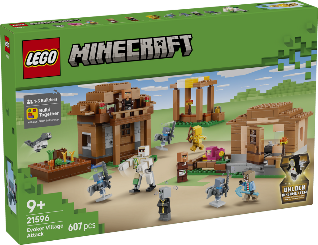 LEGO Minecraft Evoker Village Attack Set 21596