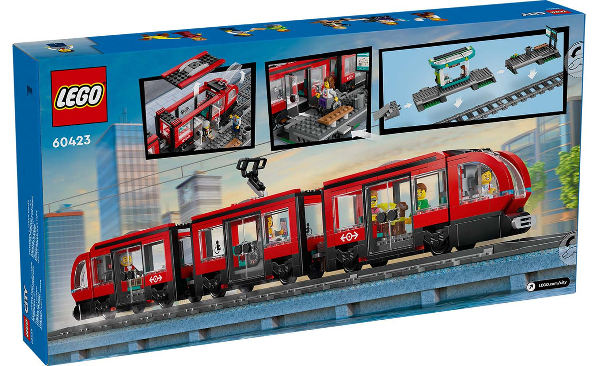LEGO City Downtown Streetcar and Station Set 60423
