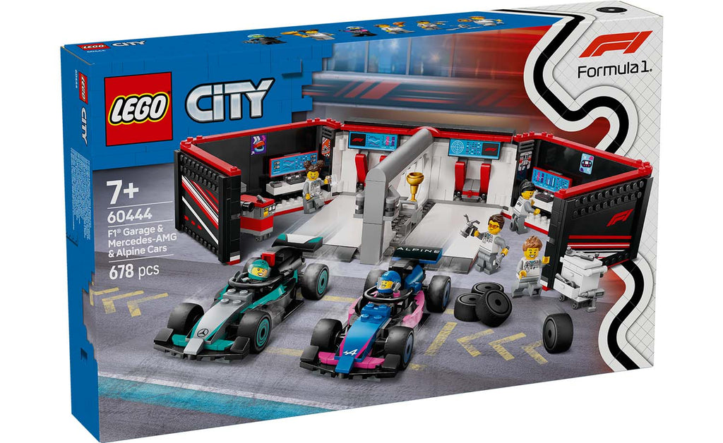 LEGO City F1 Garage & Mercedes-AMG & Alpine Cars Set 60444