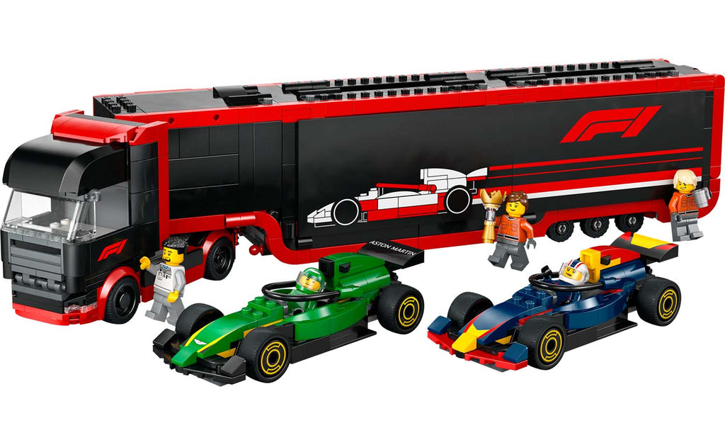 LEGO City F1 Truck with RB20 & AMR24 F1 Cars Set 60445