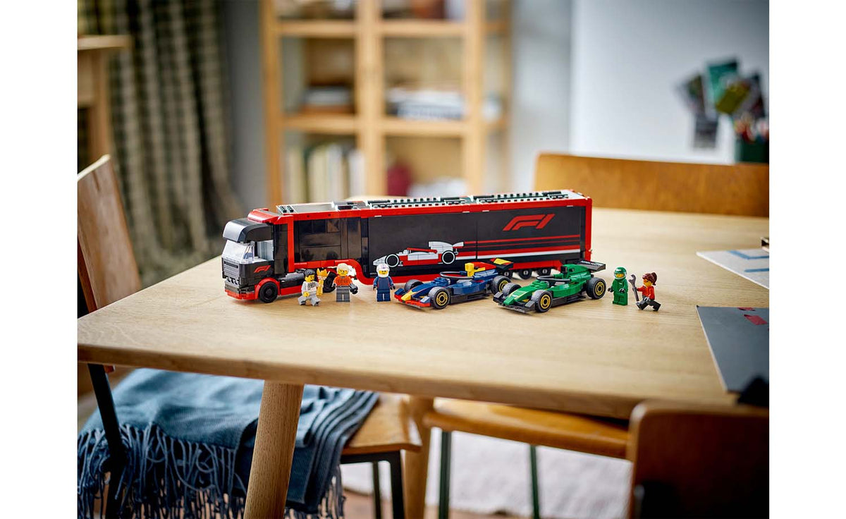 LEGO City F1 Truck with RB20 & AMR24 F1 Cars Set 60445