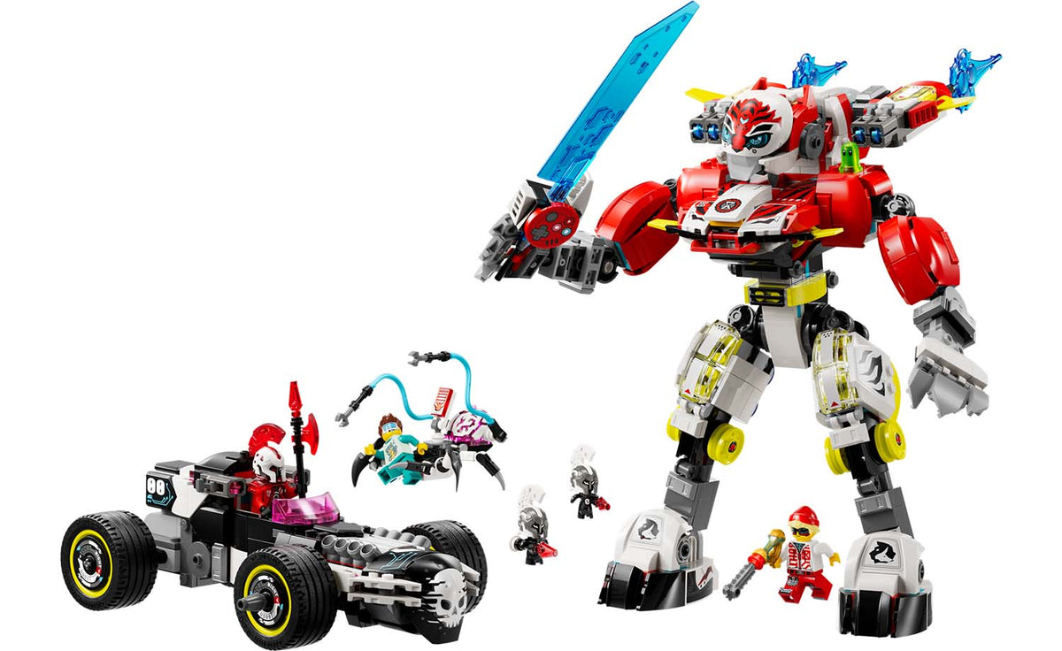 LEGO DREAMZzz Cooper's Tiger Mech & Zero's Hot Rod Car Set 71497