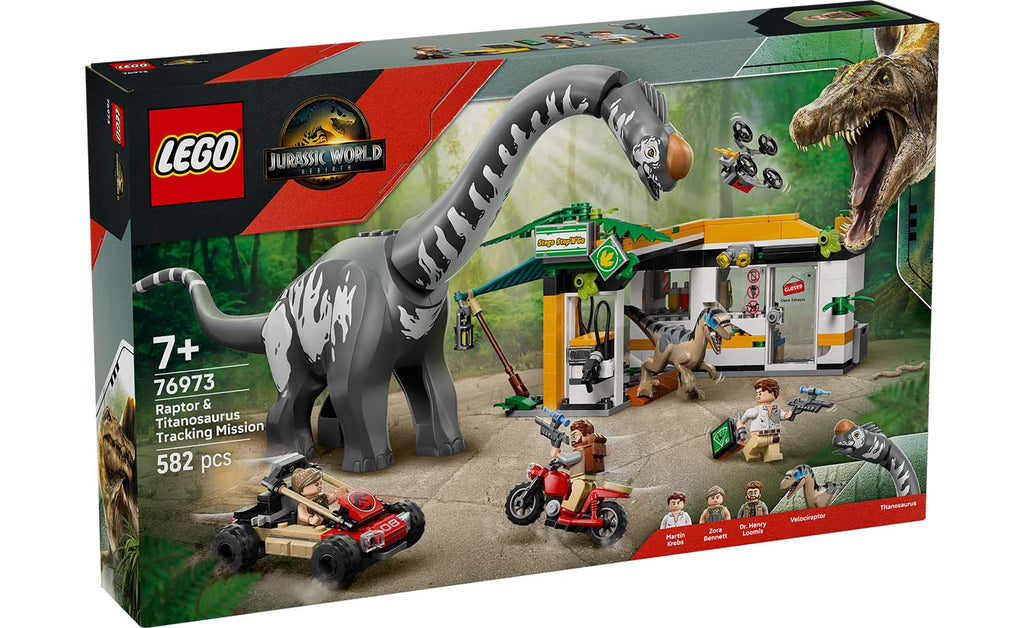 LEGO Jurassic World Raptor & Titanosaurus Tracking Mission Set 76973
