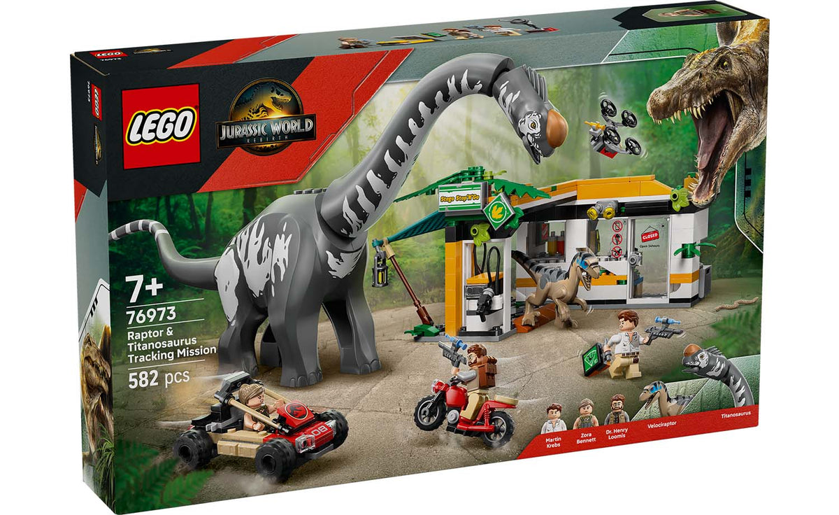 LEGO Jurassic World Raptor & Titanosaurus Tracking Mission Set 76973
