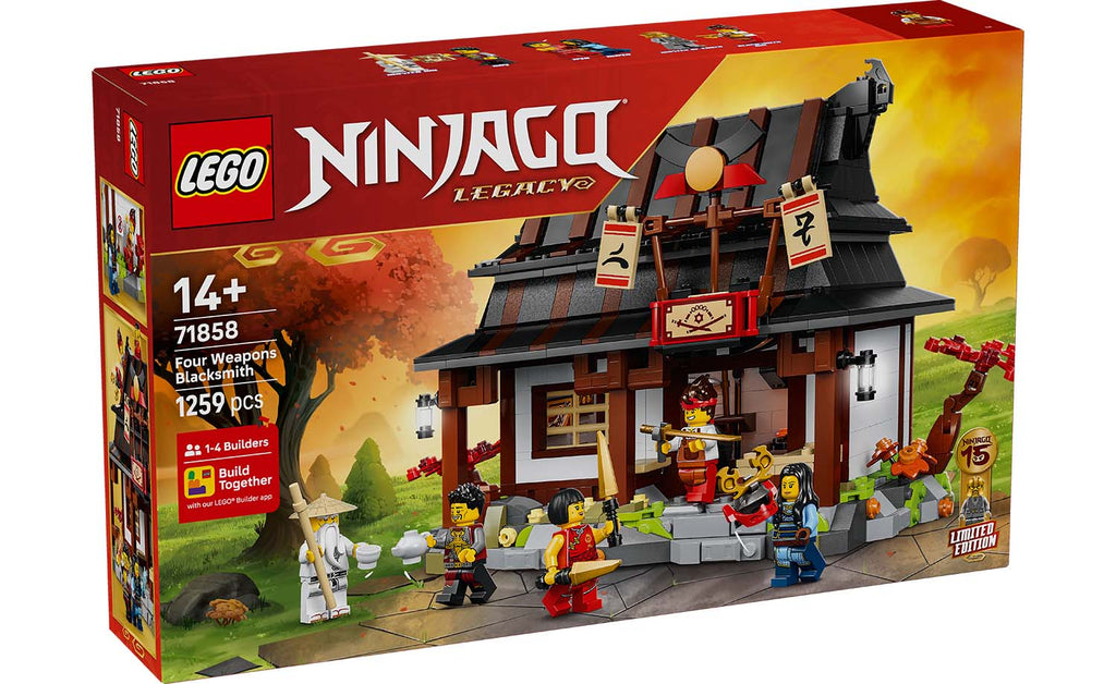 LEGO NINJAGO Four Weapons Blacksmith 15th Anniversary Set 71858